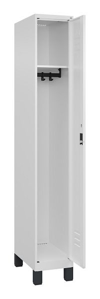 C+P Spind Classic PLUS, Füße, 1 Abteil, 1950x300x500mm, 9016/9016, 080010-10 S10029