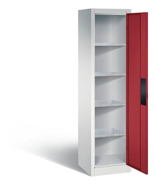 C+P Werkzeugschrank Acurado, H1950xB502xT500mm, Farbe: Lichtgrau / Rubinrot, Muldengriff, 8901-052 S10079