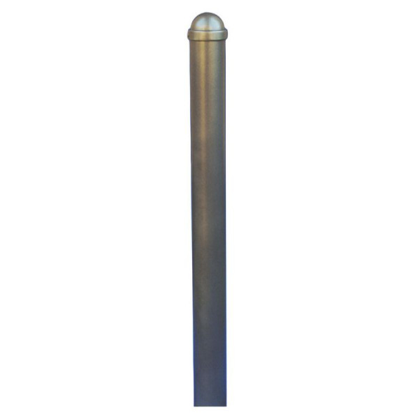 Stein HGS Stilpoller Ø 102 mm mit Zierkappe, Ortsfest/zum Einbetonieren, gelb beschichtet mit schwarzen Streifen, 1 Öse, 496bsonder-gs-1
