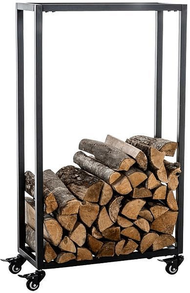 CLP Kaminholzständer Hetta 25x40x100 cm, schwarz, 151825801