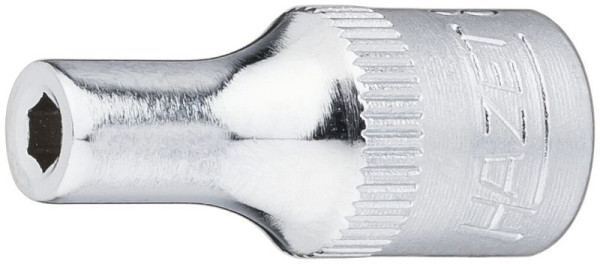 Hazet Steckschlüsseleinsatz, Sechskant, Vierkant hohl 6,3 mm (1/4 Zoll), Außen-Sechskant-Tractionsprofil, 3 mm, 850-3