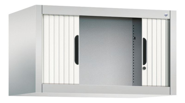 C+P Rollladenschrank Omnispace, H450xB800xT420mm, Farbe: Lichtgrau / Verkehrsweiß, Griffmulde, 3261-00 S10060