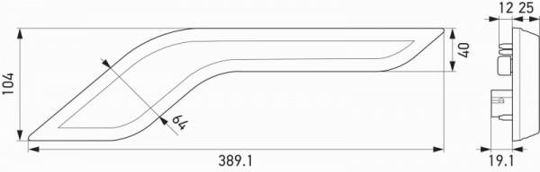 HELLA Zierblende, Schlussleuchte - Shapeline Style - Horizontalverschraubung - vorne rechts/hinten rechts, 2XX 013 349-021