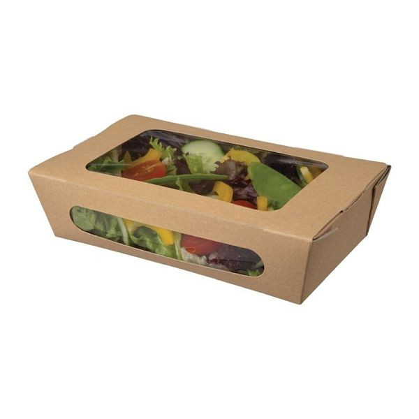 Colpac Recycelbare Salatboxen mit Sichtfenster 1L, VE: 200 Stück, FA372