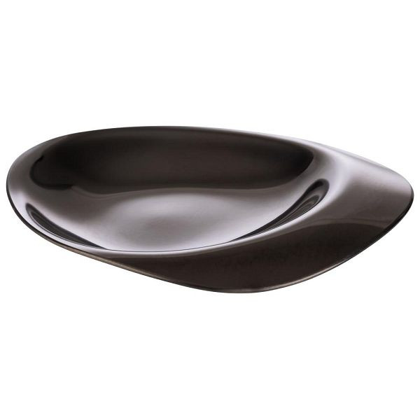 APS Teller "PEBBLES", 4er-Set, Edelstahl, PVD-beschichtet, 8,5 x 8 cm, Höhe 1 cm, Gunmetal-Look, 40793