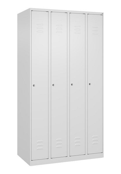 C+P Umkleidespind Classic PLUS, 4 Abteile, 1850x1000x500mm, 9016/9016, Zylinderschlösser, 080000-49 S10030