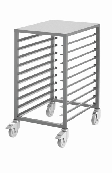 Schneider Glasiertisch/Regalwagen, Edelstahl, 10 Auflagen für Bleche 600 x 400, 605 x 465 x 900 mm, 385510