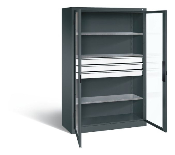 C+P Werkzeugschrank Acurado, H1950xB1200xT500mm, Farbe: Anthrazitgrau, Muldengriff, 8931-55302 S10011