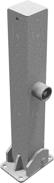 Schake Absperrpfosten Stahlrohr 70 x 70 mm umlegbar, mit Dreikantverschluss 500 mm Überflur, feuerverzinkt, ohne Öse, 4715FU