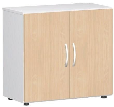 geramöbel Flügeltürenschrank mit Standfüßen, inkl. Türdämpfer, nicht abschließbar, 800x420x752, Buche/Weiß, S-382100-BW