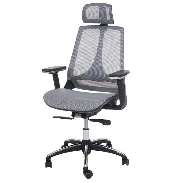 Mendler Bürostuhl HWC-A59, Schreibtischstuhl, Sliding-Funktion Stoff/Textil ISO9001, grau/grau, 56807