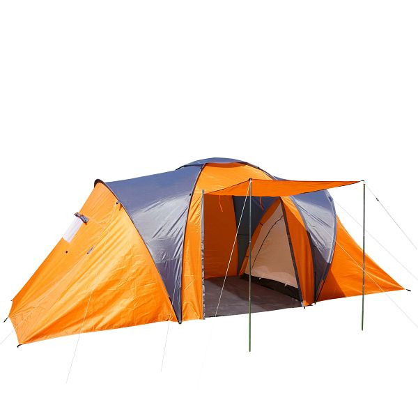 Mendler Campingzelt Loksa, 4-Mann Zelt Kuppelzelt Igluzelt Festival-Zelt, 4 Personen, orange, 54530