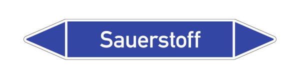 Moedel Fließrichtungspfeil Gruppe 0 - Sauerstoff, Folie, 157x26 mm, 56486