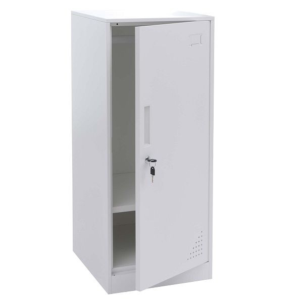 Mendler Spind HWC-P63, Schließfach Wertfachschrank Schließfachschrank Tür Kleiderstange, 90x38x45cm Stahl, weiß, 122503