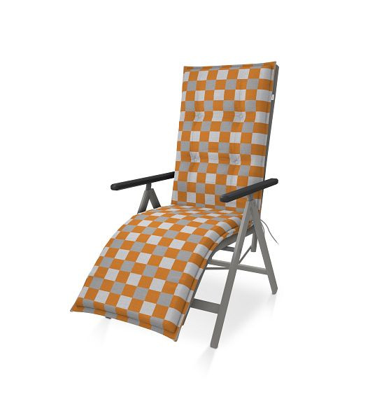 doppler Relax LIVING ca. 170x48x6 cm, orange, grau Karo, 5132154902