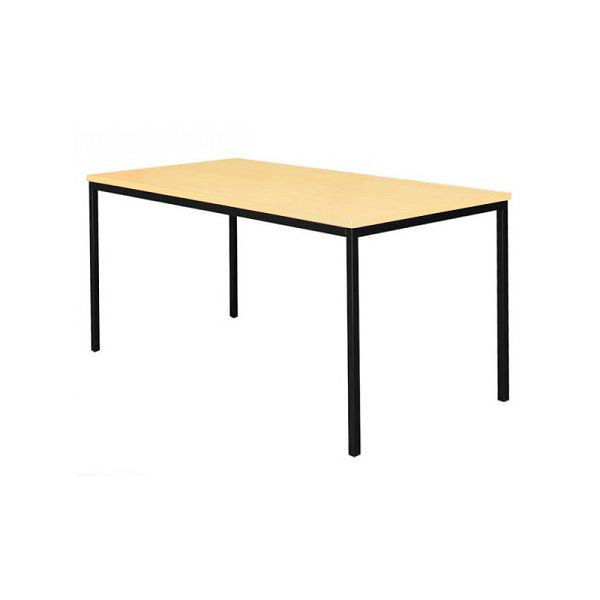 Lüllmann Schreibtisch, 750 x 1600 x 800 mm, tiefschwarz/ahorn, 310162