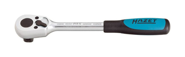 Hazet Umschaltknarre, kurz, Vierkant massiv 12,5 mm (1/2 Zoll), 916K