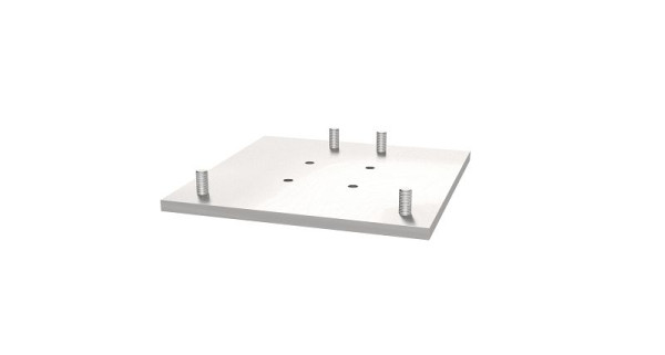 Schake Adapterplatte für Gitterrohrmast und Beton-Aufstellvorrichtung mit Mutter, 3F120-2