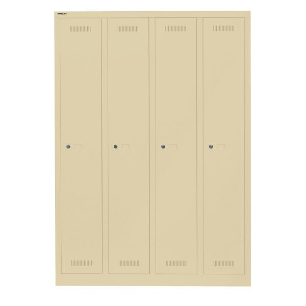 Bisley Garderobenschrank Monobloc™, 4 Abteile je 1 Fach, 606 creme, ML11Q1606