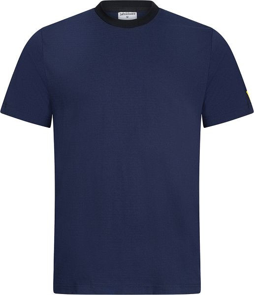 SafeGuard ESD-T-Shirt, rundhals, navyblau/schwarz 150 g/qm, Größe 5XL, DSWL44408