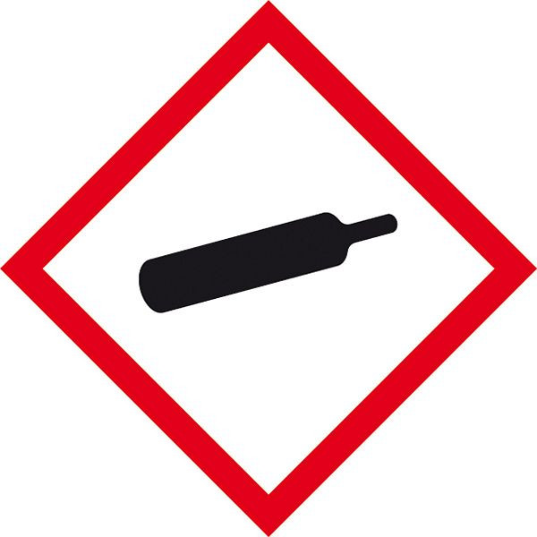 SafetyMarking GHS-Gefahrenpiktogramm, Symbol 04: Gasflasche, BxH 5x5 cm, Folie, selbstklebend, 21.3555-04