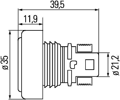 HELLA Zusatzblinkleuchte, LED, 12V, Einbau/geklebt, Lichtscheibenfarbe: gelb, Stecker: Flachsteckhülse, seitlicher Anbau, 2BM 340 825-307