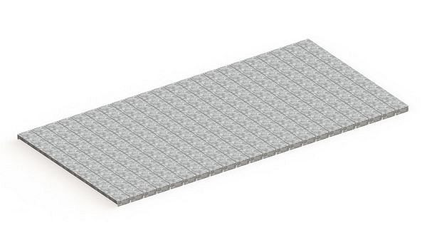 Meta Stahlpaneelboden 2225x1100x25 mm, verzinkt, für Palettenregal MULTIPAL, 200189683