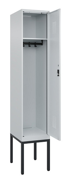 C+P Spind Evolo PLUS, Gestell, 1 Abteile, 2120x400x500mm, 7035/7035, Verschluss Zylinderschloss, Ablageböden 1, 0490307-12 S10040