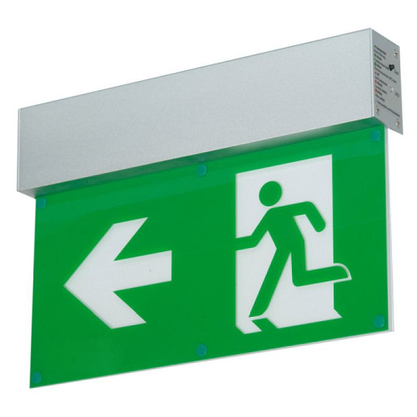 Stein HGS Rettungszeichenleuchte -LED Fux- mit Autotest-Funktion, Wandmontage/274x195x44mm, Batterie 3 Stunden (800 mAH), 20518