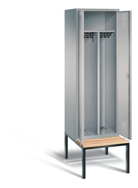 C+P Schwarz-Weiss-Spind Evolo, H2090xB610xT815mm, Farbe: Weißaluminium, 48052-20 S10243