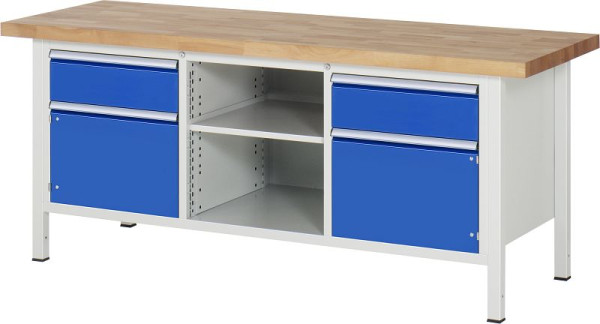 RAU Werkbank Serie 8000 - Modell 8561, B2000 x T700 x H840-1040 mm, 13-8561A2-207B4H.11