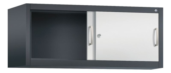 C+P Aufsatzschrank Acurado, H500xB1200xT500mm, Farbe: Schwarzgrau / Lichtgrau, Bügelgriff, 1 OH, 2054-00 S10047