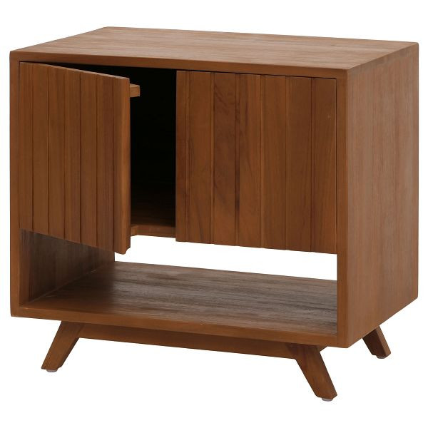 Mendler Teak-Waschbeckenunterschrank HWC-M92, Waschtisch Schrank, hochwertiges B-Grade-Teak (Kernholz, 20-30 Jahre), 61x65x40cm, 106778