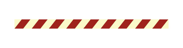 Moedel Markierungsstreifen linksweisend, Aluminium, langnachleuchtend/rot, 160-mcd, 60x1000 mm, 55042