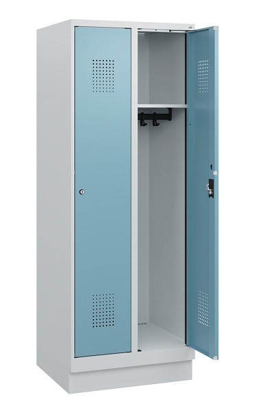 C+P Spind Evolo PLUS, Sockel, 2 Abteile, 1630x600x500mm, 7035/0010, Zylinderschloss, 0490205-20 S10035