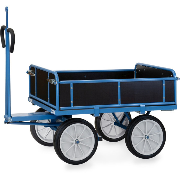Fetra Handpritschenwagen mit Zugöse, Ladefläche 1.140 x 740 mm, Radgröße: 400 x 74 mm, 6454VZ