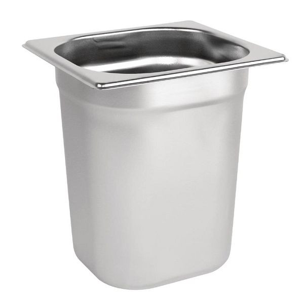 Vogue GN-Behälter Edelstahl 20cm GN1/6, für Kühlschränke, K995