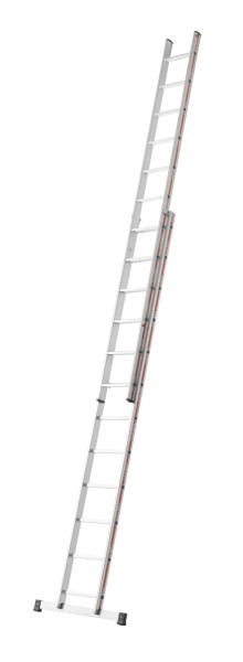 HYMER Stufenschiebeleiter, zweiteilig, 2x12 Sprossen/Stufen, 484624