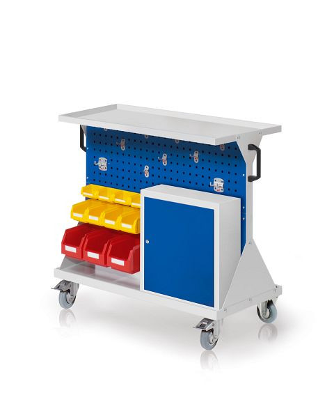 Kappes RasterMobil Größe 2 RAL 7035/5010, H 930 x B 1000 x T 500 mm, 7020.09.1016
