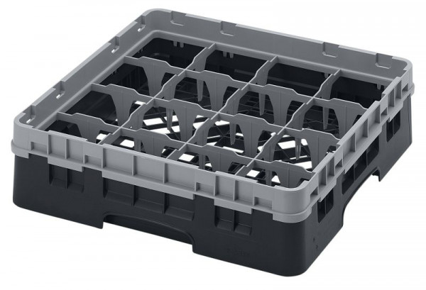 Cambro Spülkorb mit 16 Fächern Camrack® 9,2 cm maximale Höhe, Farbe: Schwarz, 16S318110