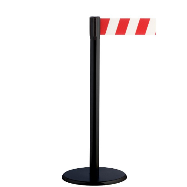 Stein HGS Personenleitsystem 'P-Line Harmony' aus Metall, schwarz, breites Gurtband, rot/weiß, 2,3 m, 65863.0007