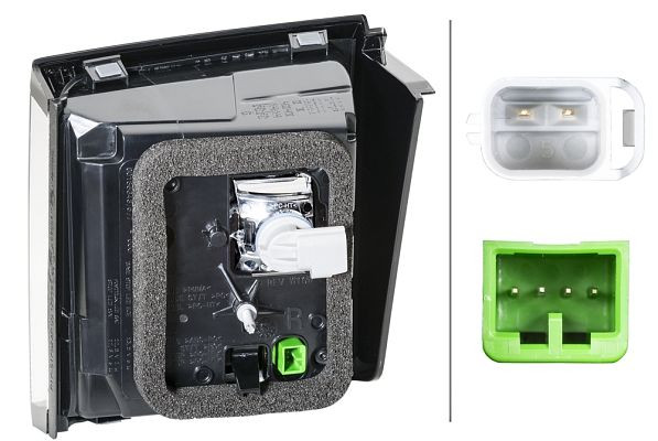 HELLA Heckleuchte, LED, innerer Teil/oberer Teil, für Linksverkehr/für Rechtsverkehr, links, 2SA 354 831-011