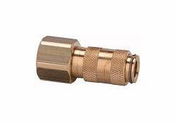 Riegler Schnellverschlusskupplung NW 2,7, Messing blank, Innengewinde, 107071