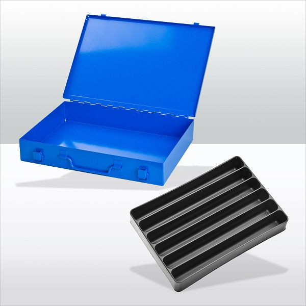 ADB Stahlblechkasten mit Spannverschluss / 6-fach gleichlang / RAL 5015, 88601