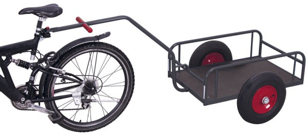 VARIOfit Fahrradanhänger ohne Bordwand, Ladefläche: 785 x 435 mm, RAL 7016 anthrazitgrau, zu-1380/AG