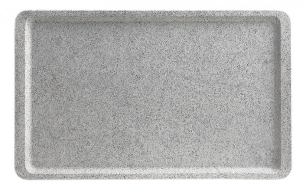 Cambro Polyester Versa Lite Tablett mit glatter Oberfläche flache Kanten Form 53 x 32,5 cm Granit, GL4002A83