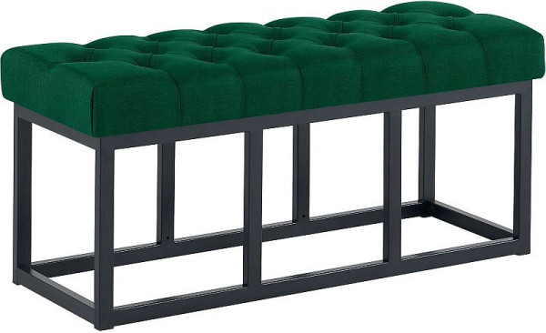 CLP Sitzbank Amun Stoff Schwarz 100 cm, grün, 307217