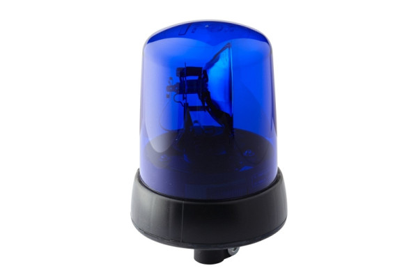 HELLA Halogen-Rundumkennleuchte, KL 7000, 12V, blau, Rohrstutzen, Höhe 240 mm, 2RL 008 063-001