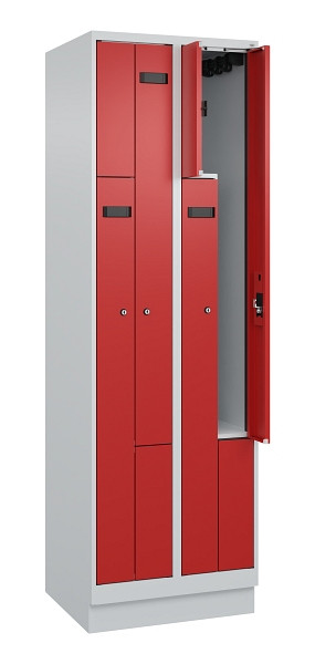 C+P Z-Spind Evolo PLUS, Sockel, 4 Fächer, 1950x600x500mm, 7035/3000, Zylinderschloss, 049023-204 S10030