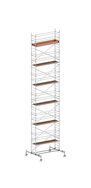 HYMER Fahrgerüst nach DIN EN 1004 mit Comfortaufbau, Rahmenteilbreite 0,80 m, Bühnenlänge 2,95 m, Reichhöhe 13,60 m, 817113